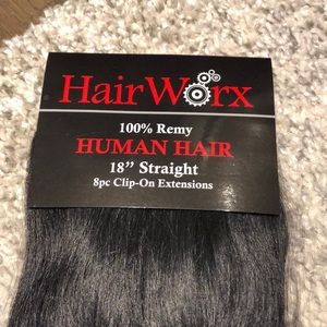 Human hair 18 inch hair extensions (black)